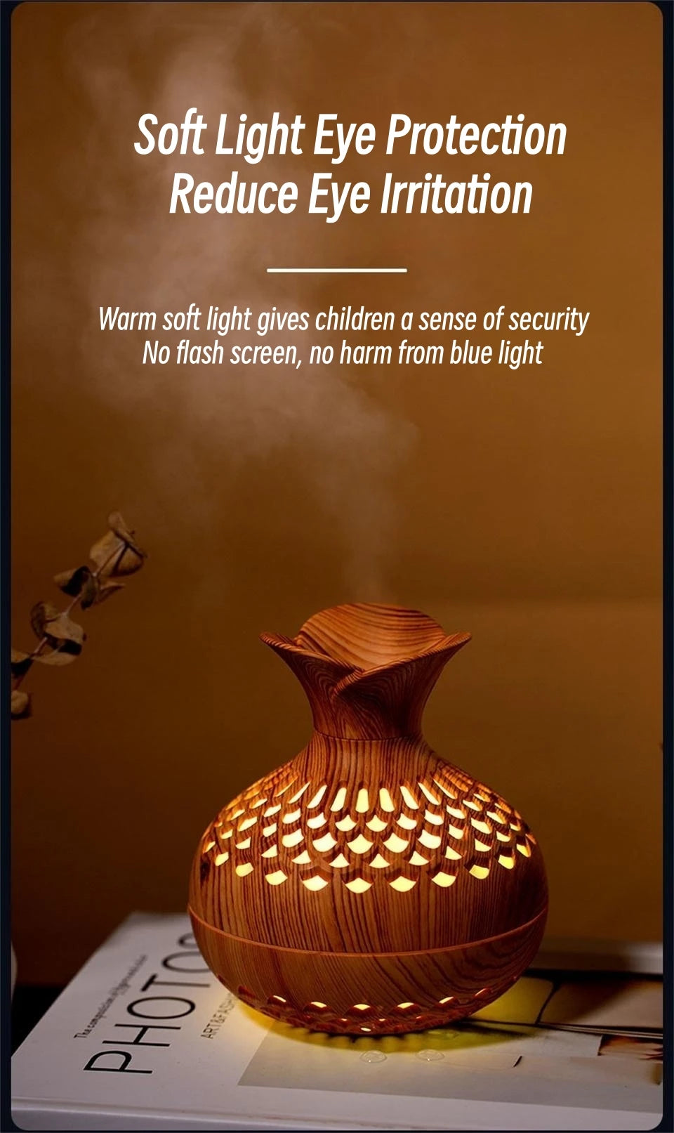 Flower- Wood Grain Wood Diffuser