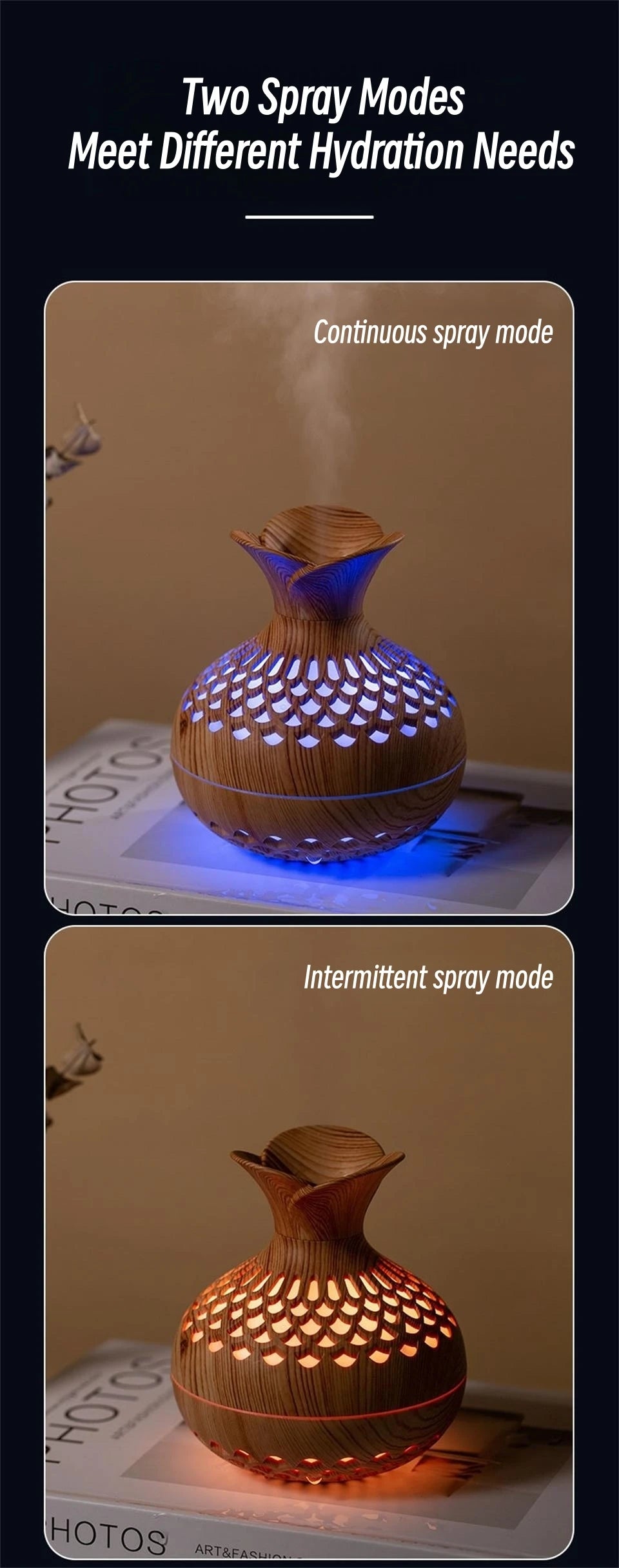 Flower- Wood Grain Wood Diffuser