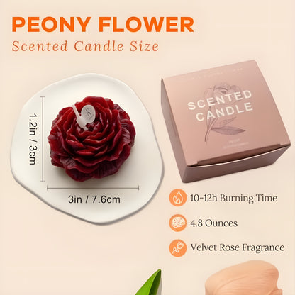 Scented Peony Flower Candle