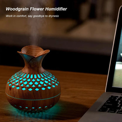 Flower- Wood Grain Wood Diffuser
