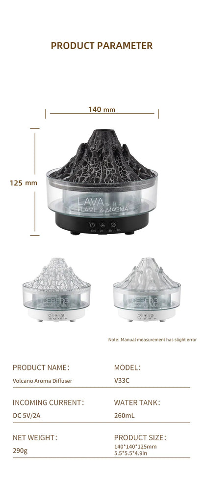 Volcano- Simulated Flame Aroma Diffuser