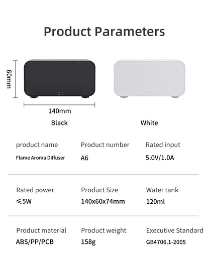 Modern- Simulated Flame Aroma Diffuser