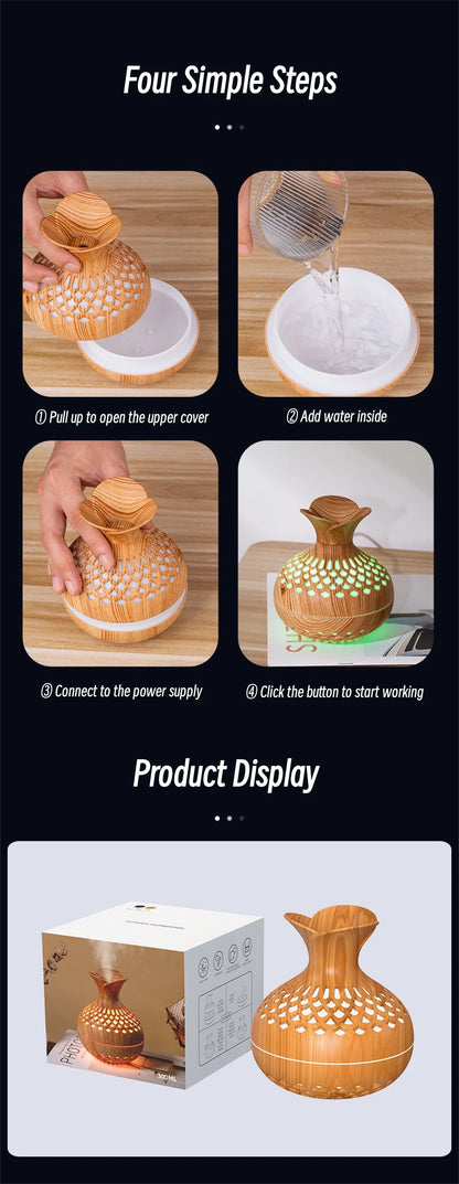 Flower- Wood Grain Wood Diffuser