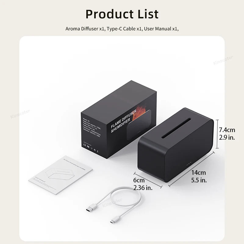 Modern- Simulated Flame Aroma Diffuser